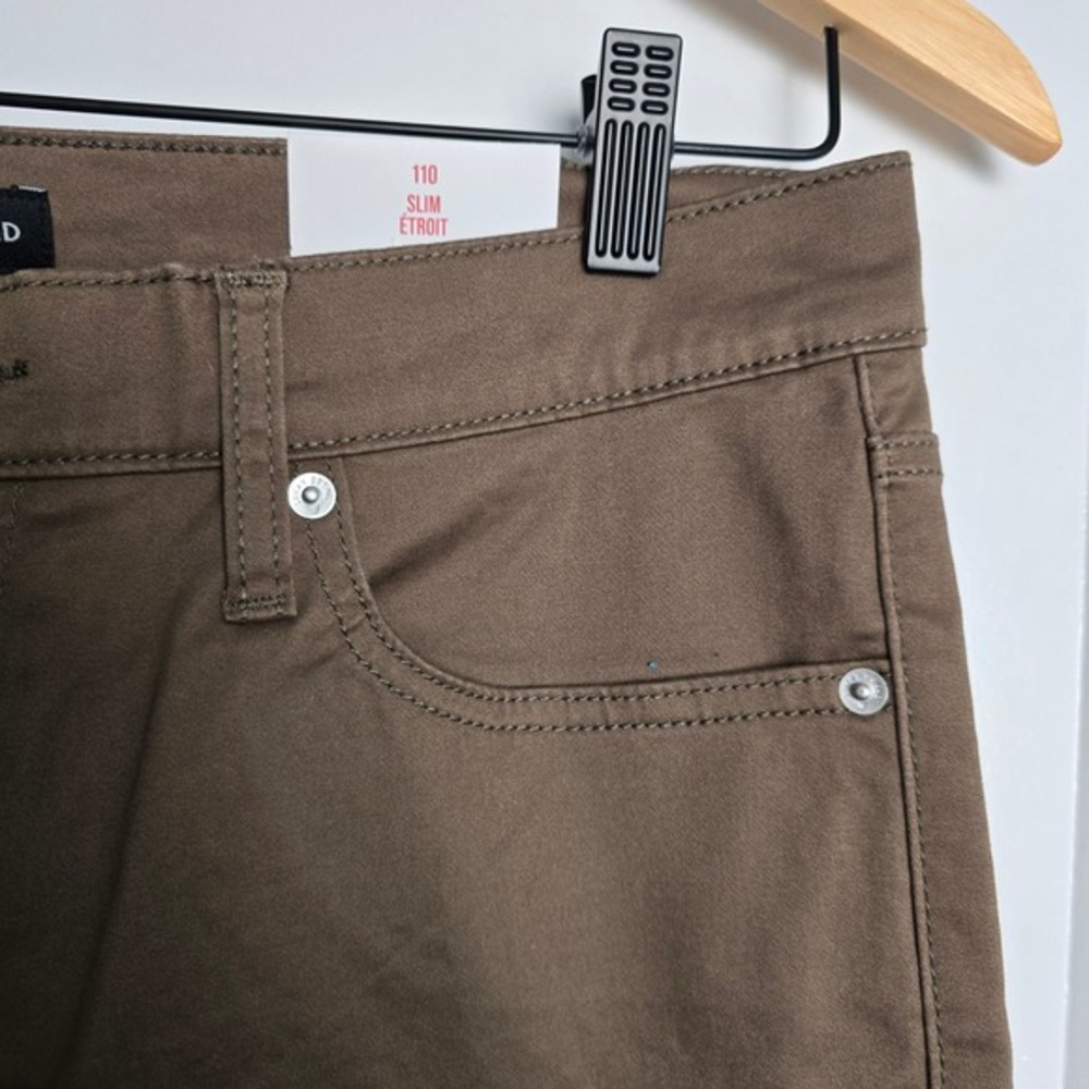 🆕️ NWT- Lucky Brand Slim Fit Brown Cotton Blend Chinos Pants Mens Size 30x30 - Picture 6 of 16